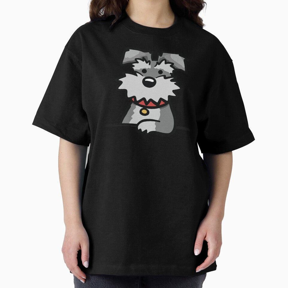 Cartoon Dog Schnauzer with Floppy Ears by Jenn Inashvili