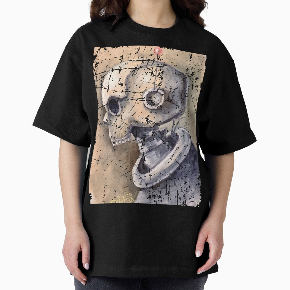 Skull Robot. Vintage grunge style by ErchulMali