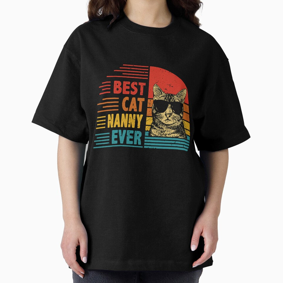 Vintage Retro Best Cat Nanny Ever Funny Cat Lover Mother's Day Gift by EdwinaEmmanoiCo