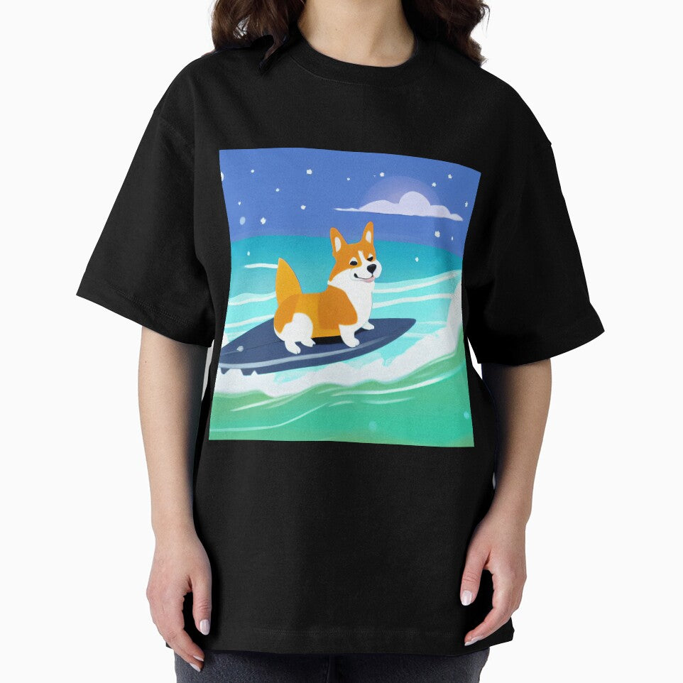 Surfing Corgi Dog by nicecorgi