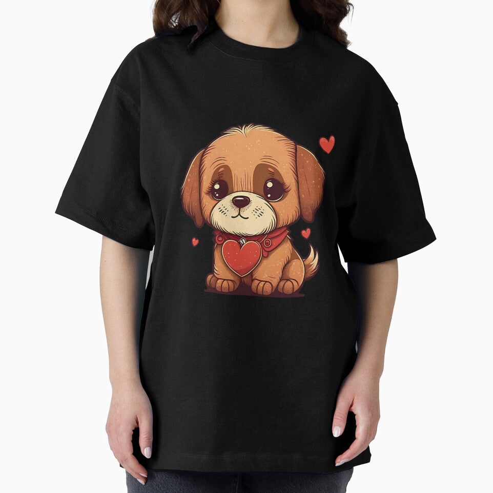 Cute Dog With Hearts for Dog Lovers Valentines Day by Vexel Studio