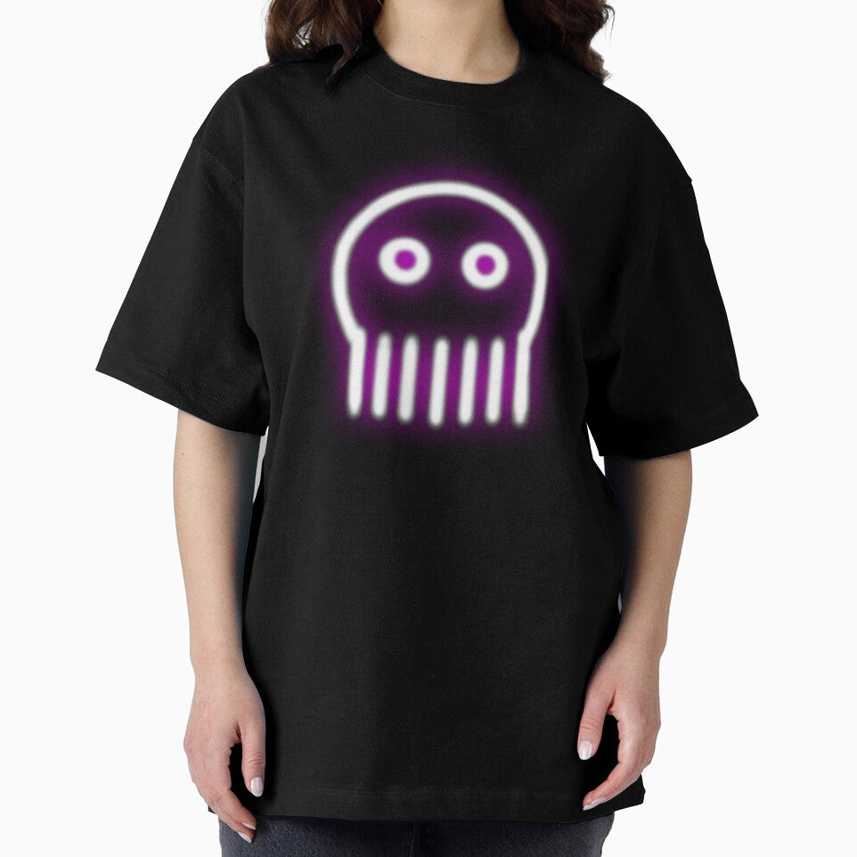 Cute skull Jellyfish in neon pink by M-Lorentsson