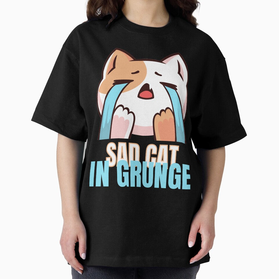 Sad Cat in Grunge by GeminiDaydreamer