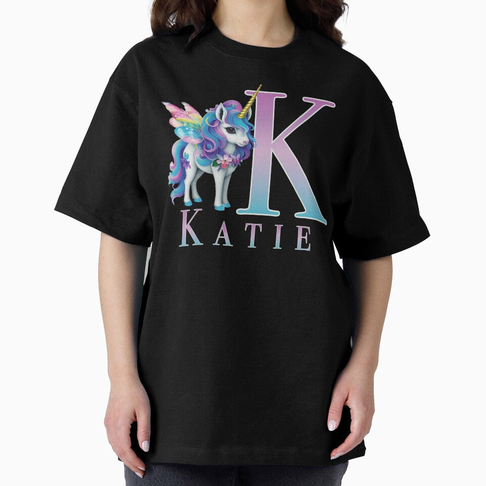 Katie name with a cute unicorn by Lubellebubble20