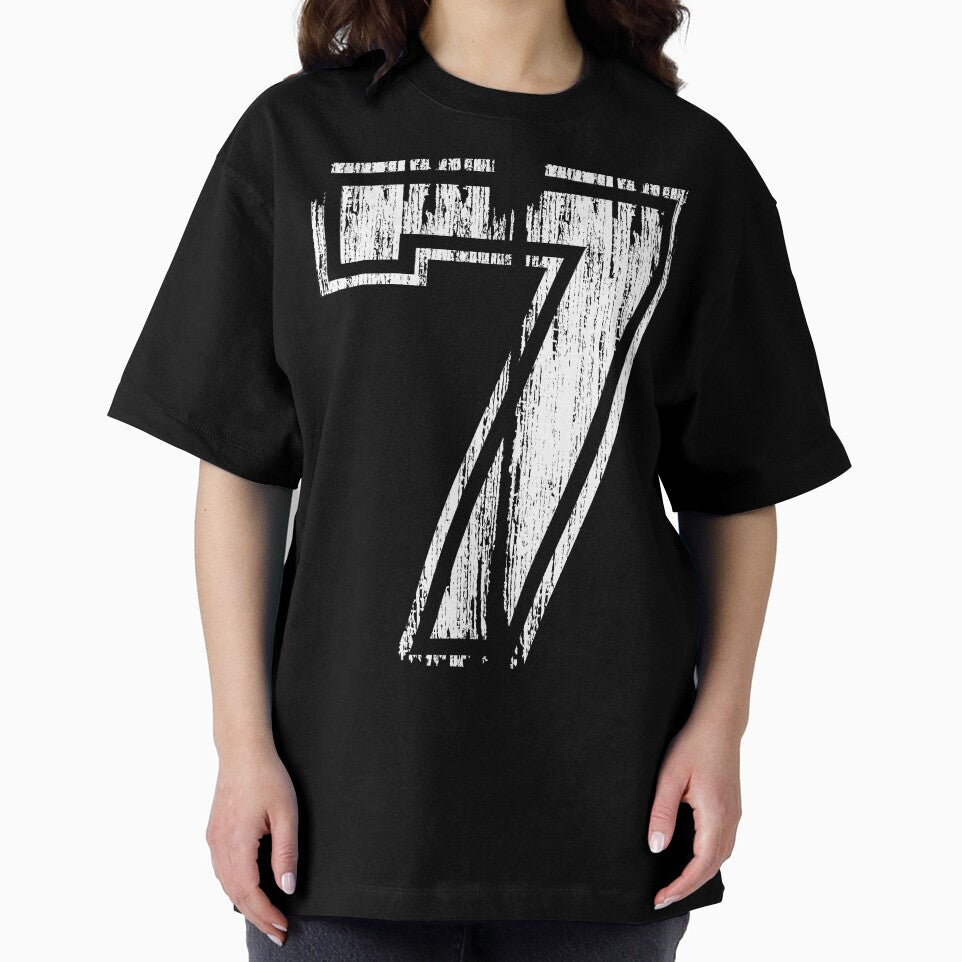 White Distressed Sports Number 7 by adamcampen