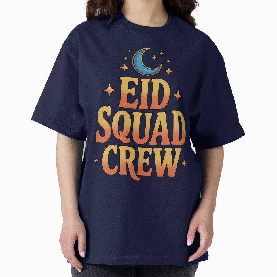 Eid Squad Crew, Crescent Moon Muslim Eid Mubarak, Ramadan Moon Stars Family, Islamic Celebration by NewaveBoutique