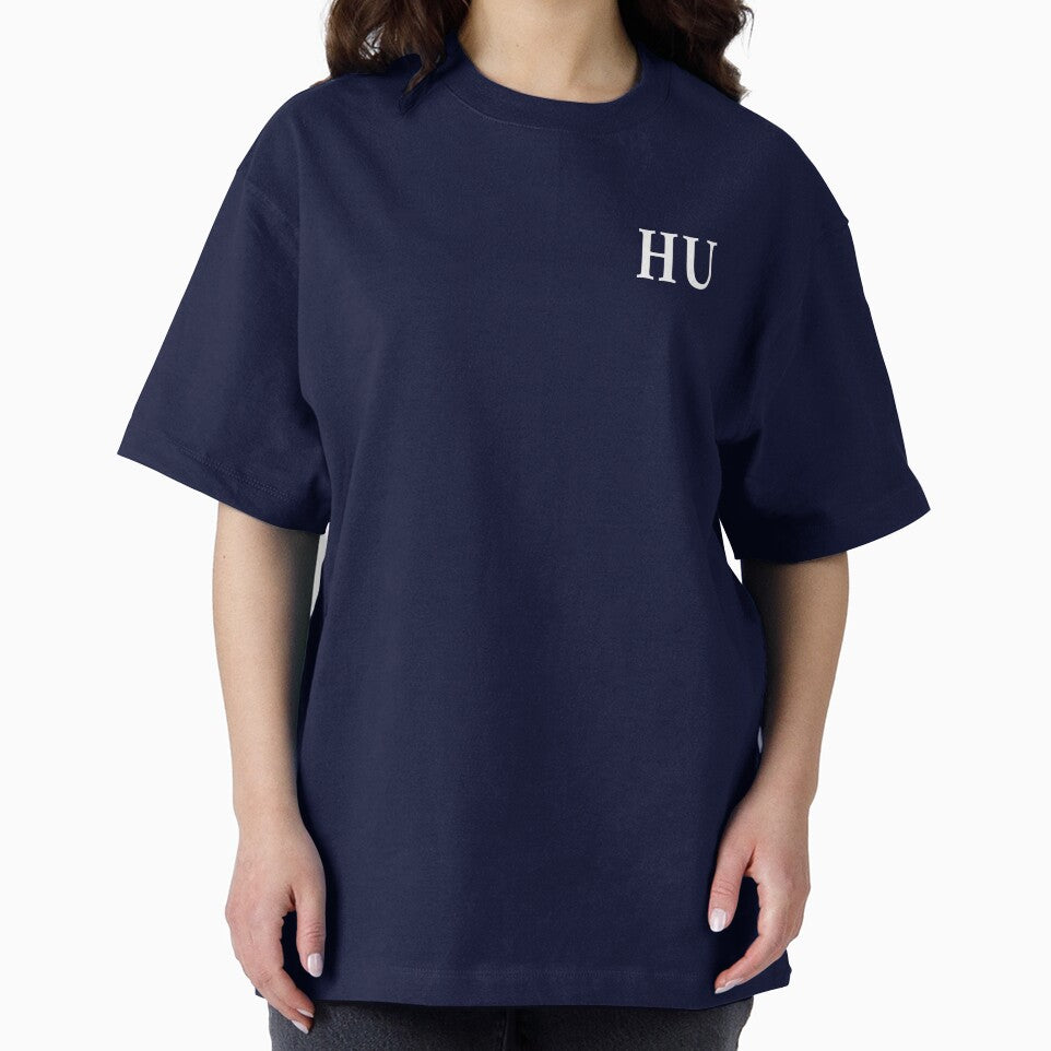 HU Initials Monogram Elegant White Letters by Jeallan Designs