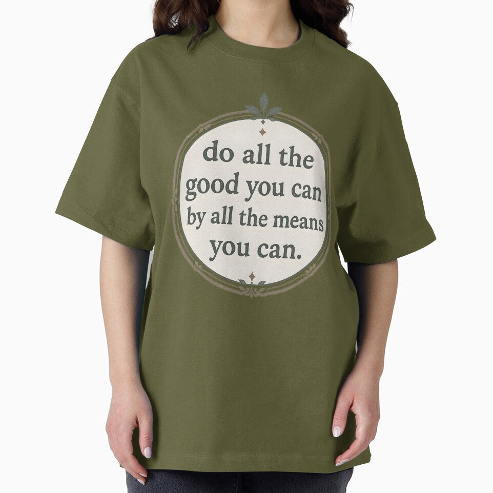 Do All the Good You Can – Minimal Circular Quote Illustration by KivaroArt