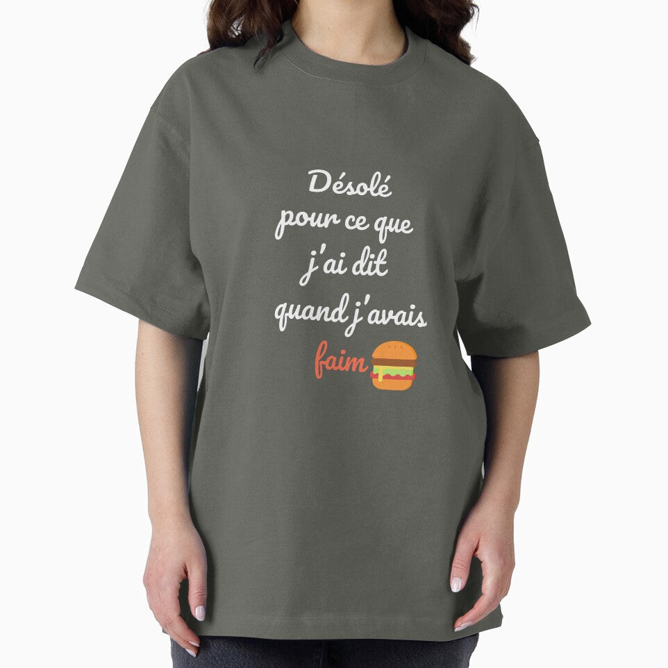 “Sorry for what I said when I was hungry” funny t-shirt – Funny and quirky gift by MyGraphixCraft