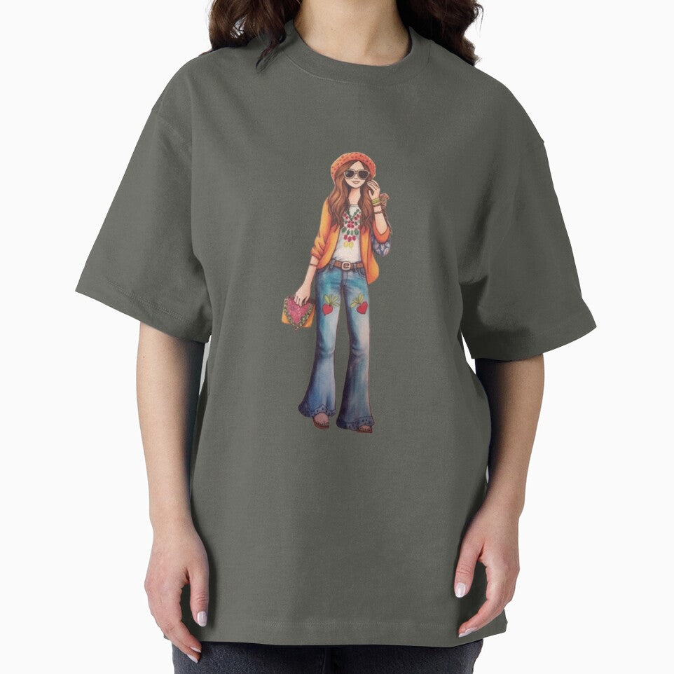 Cute Hippie Girl by Sketch-Shack