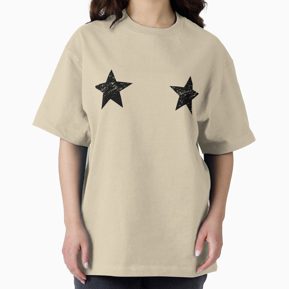 2 STARS ON BOOBS BLACK, Stylish by retrippy