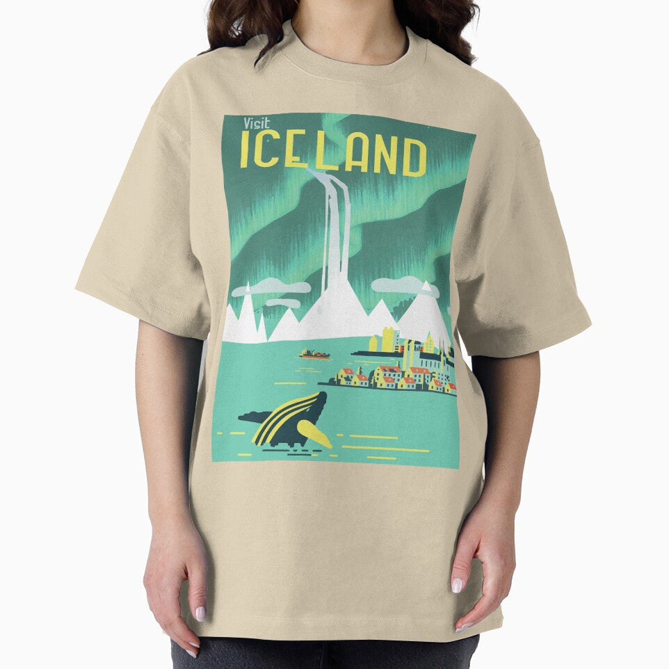 VINTAGE ICELAND TRAVEL Poster, Visit Iceland Travel Art Poster or Canvas Print, Vintage Travel Posters by 12thStFactory
