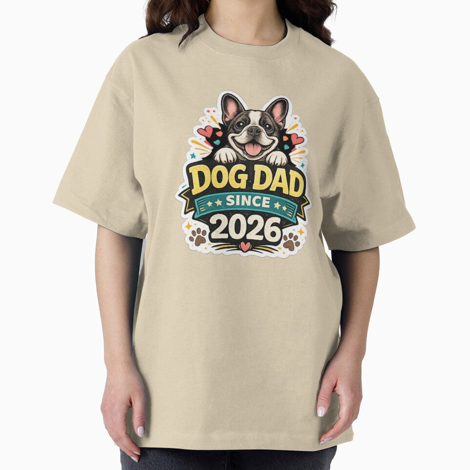 Dog Dad Since 2026 Cute French Bulldog Gift Sticker by InjeyArt