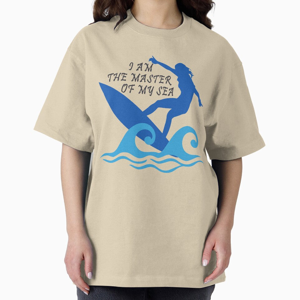 I Am the Master of My Sea – Surfer Quote Ocean Wave Surfing Design by Dimu Co.