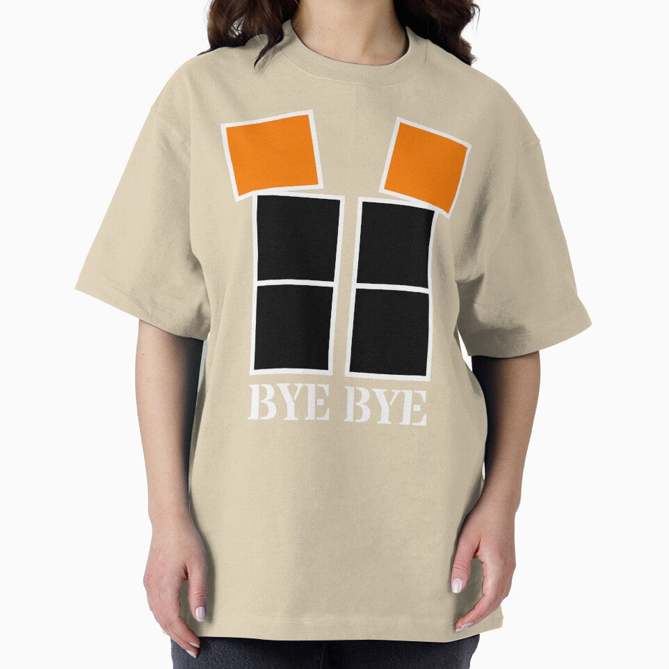Bye bye - Black and orange blocks by RainbowWordLand