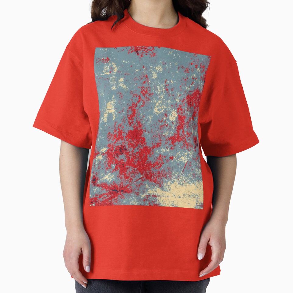 Grunge Chaos – Red, Grey & Cream Texture Art by SouthPrint