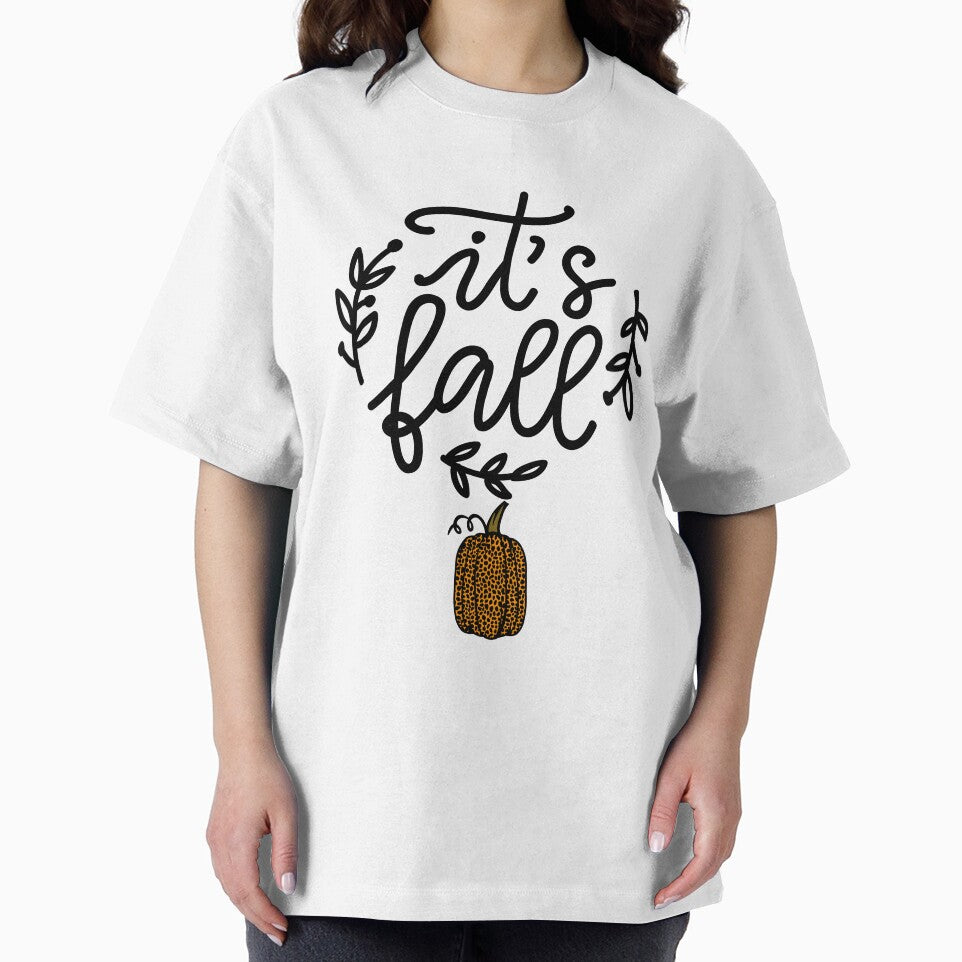 It's Fall with Leopard Print Pumpkin by RunThatApparel