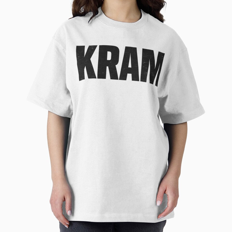KRAM Brutalist Streetwear Logo Black Minimalist Tee by ShenGha-design