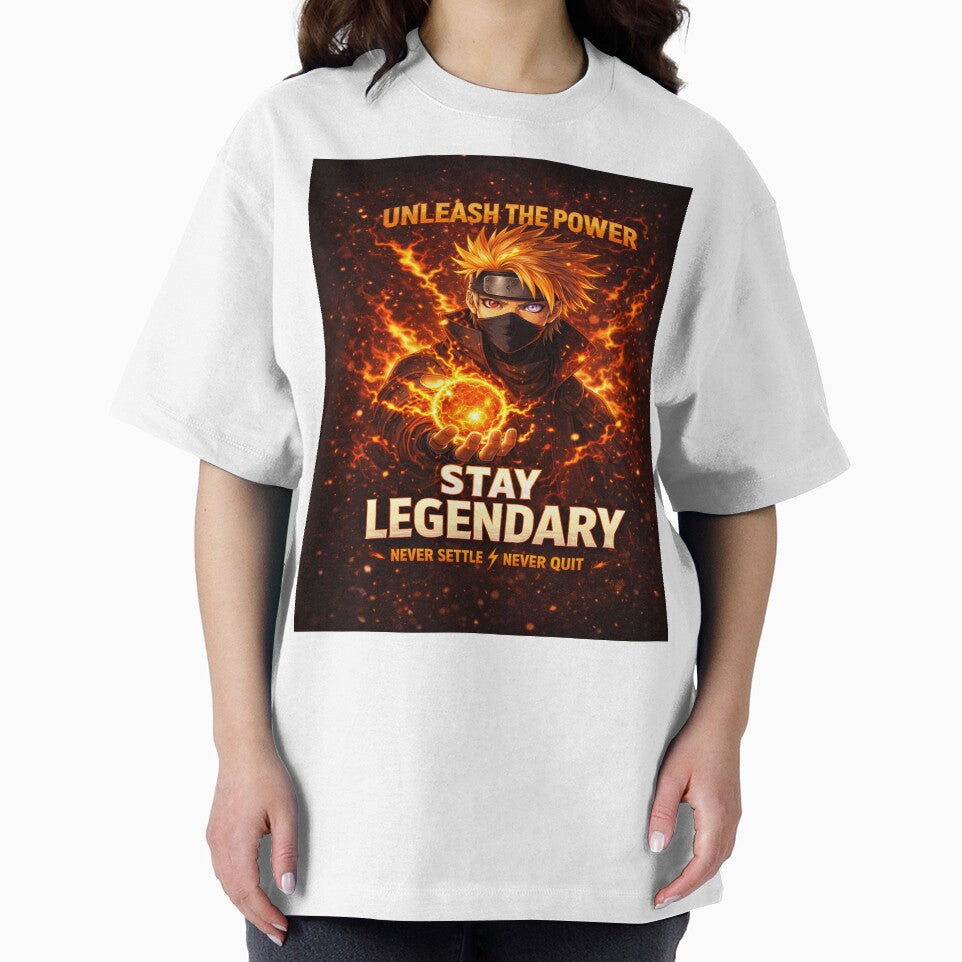 Unleash The Power Anime Hoodie ?⚡ | Stay Legendary Ninja Design | Motivational Anime Streetwear by SSVSTICKERS