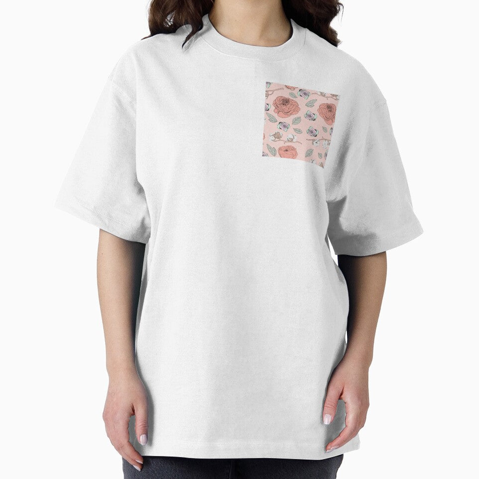 Buttercups & Cotton branch - pastel pink flowers pattern by Kelyrin