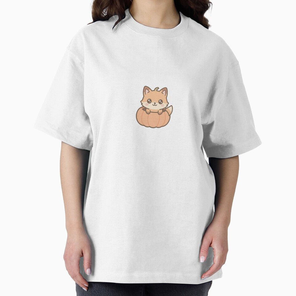 Kawaii Fox in Pumpkin – Cute Chibi Autumn Design by Meow-WoofDesign