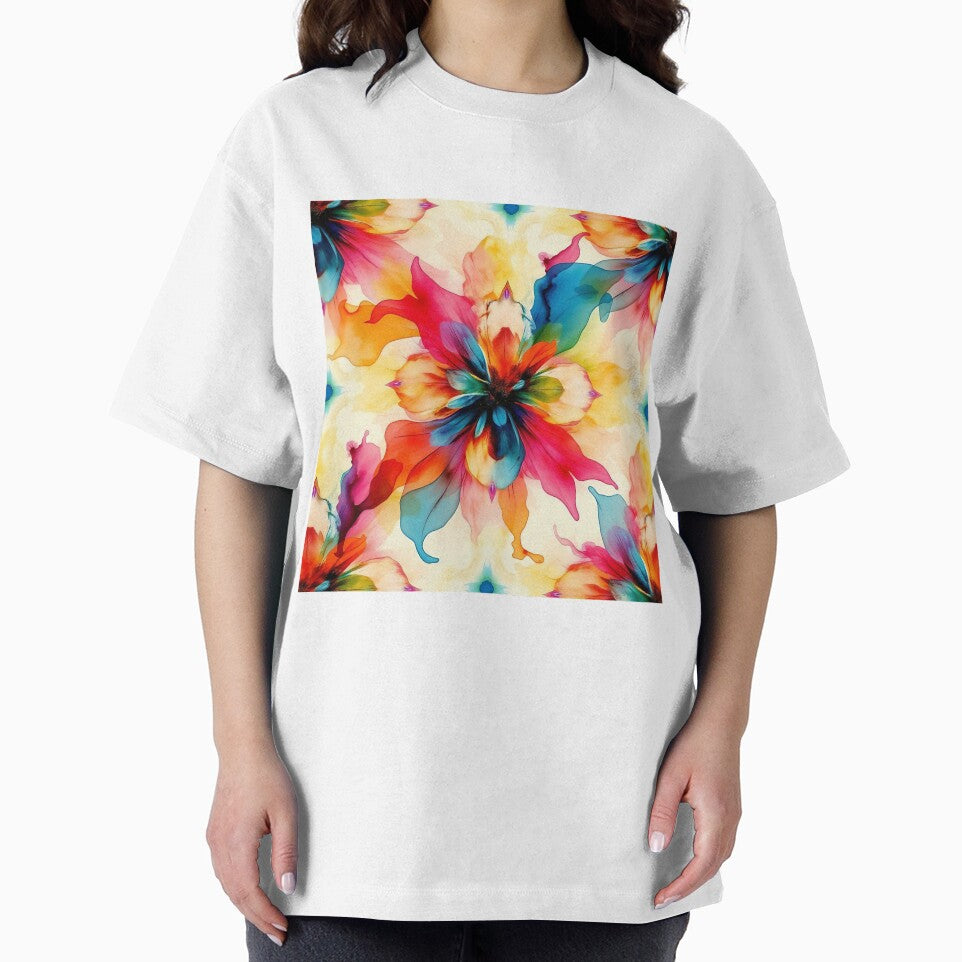 Vibrant watercolor Rainbow Floral Pattern | T-Shirts, Mugs & Stickers, Phone Cases by TheGaliyaStudio