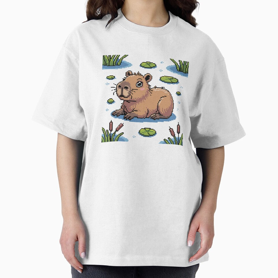 Cute Pixel Art Capybara - Funny Pixel Animal Pattern by MonkiFlipp