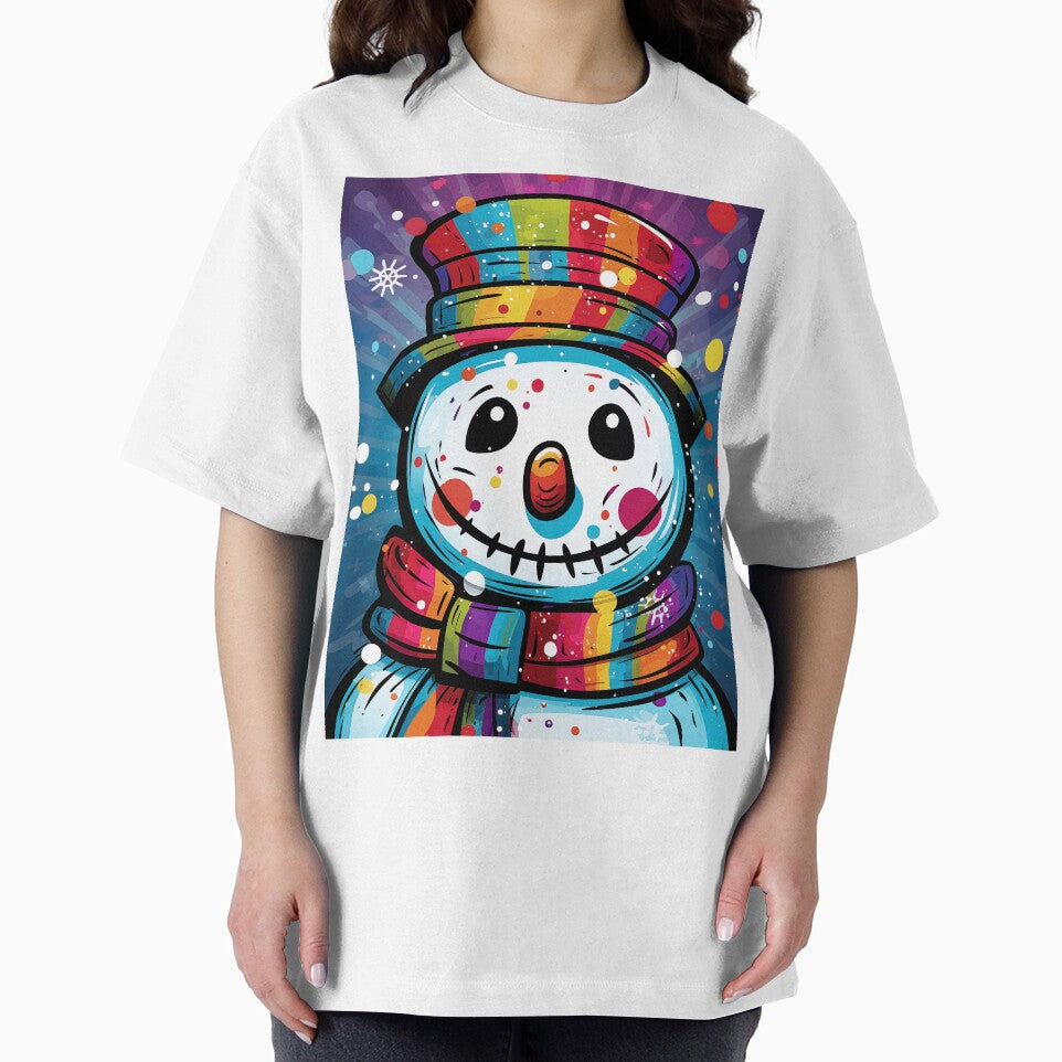 Colorful Jolly Snowman Pop Art Style by MCGrafxStudio