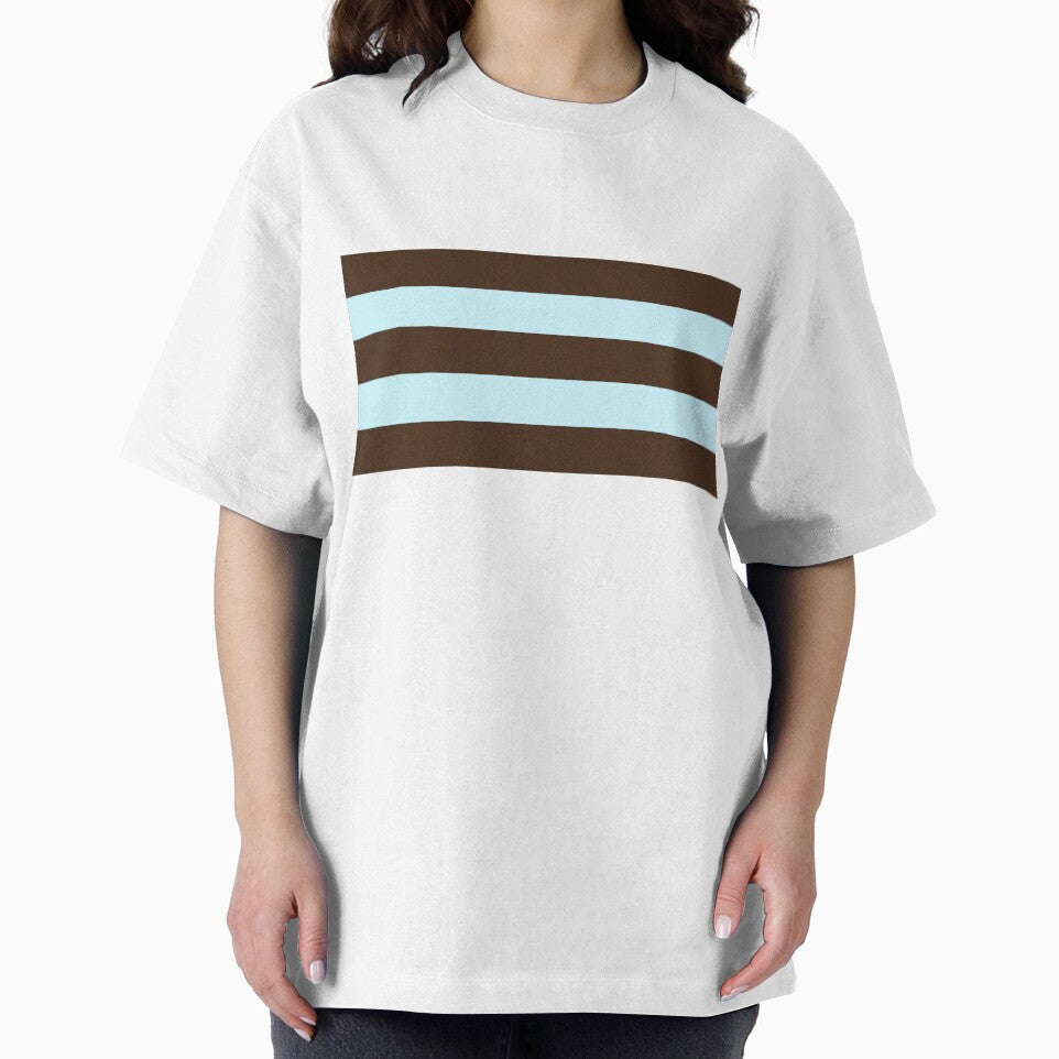 horizontal brown blue stripes by Selinahuynh0304
