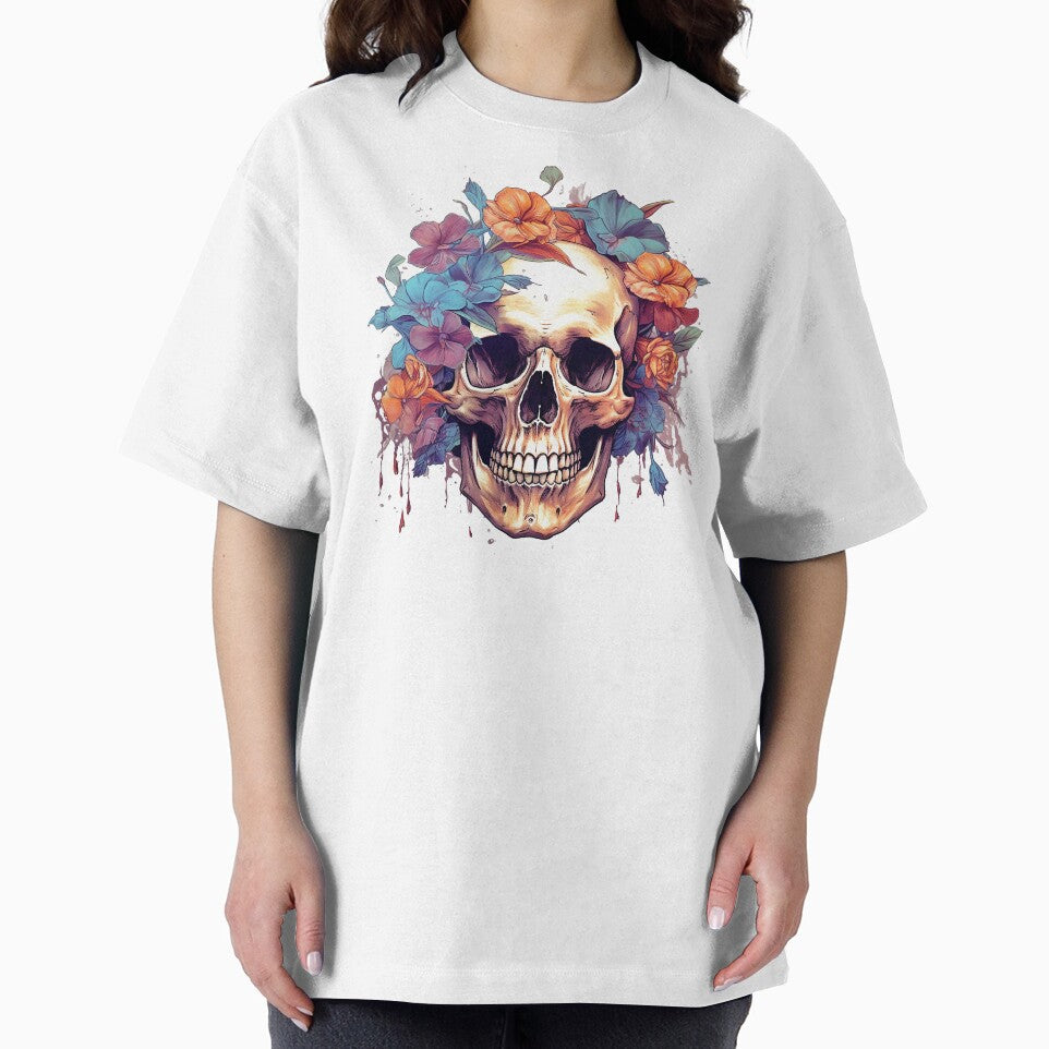 Skull and Wild Flowers by CoutureCrypt