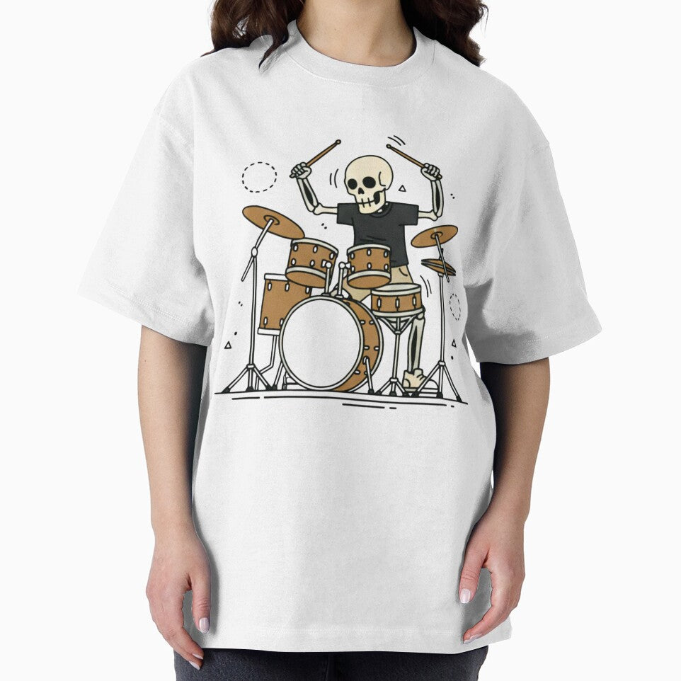 DRUMMER | Minimalist Skeleton Streetwear Art by DEADLINE.