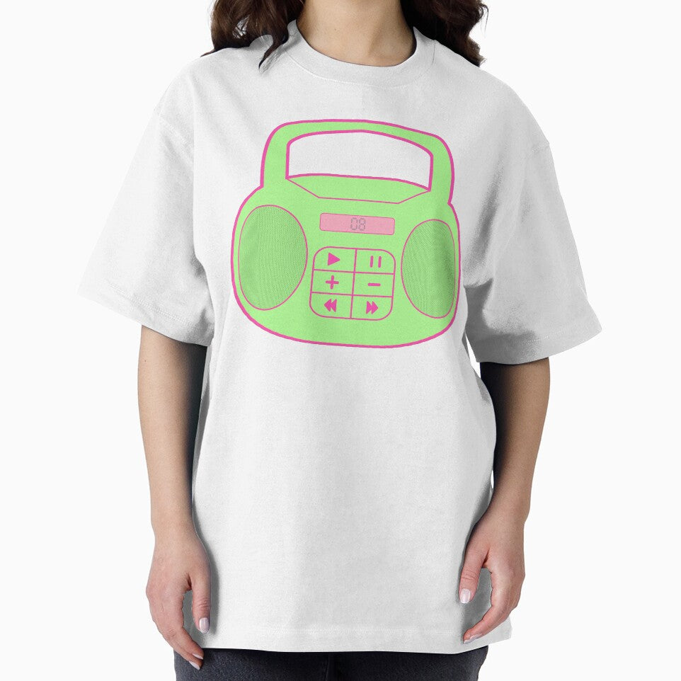 Early 2000s Aesthetic Y2K Green and Pink Boom Box by Creations-By-Em