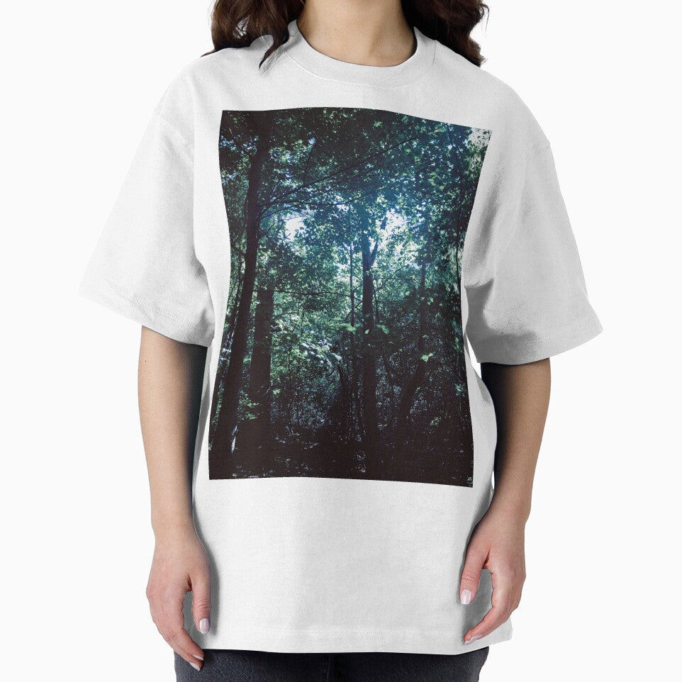 grunge forest blue dazecore aesthetic vintage sun piercing through by sielexis