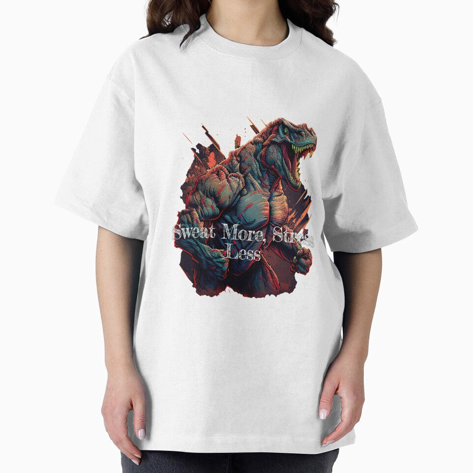 Sweat More, Stress Less Bodybuilding Fitness Gym Workout Exercise Merch Print Design by tengamerx