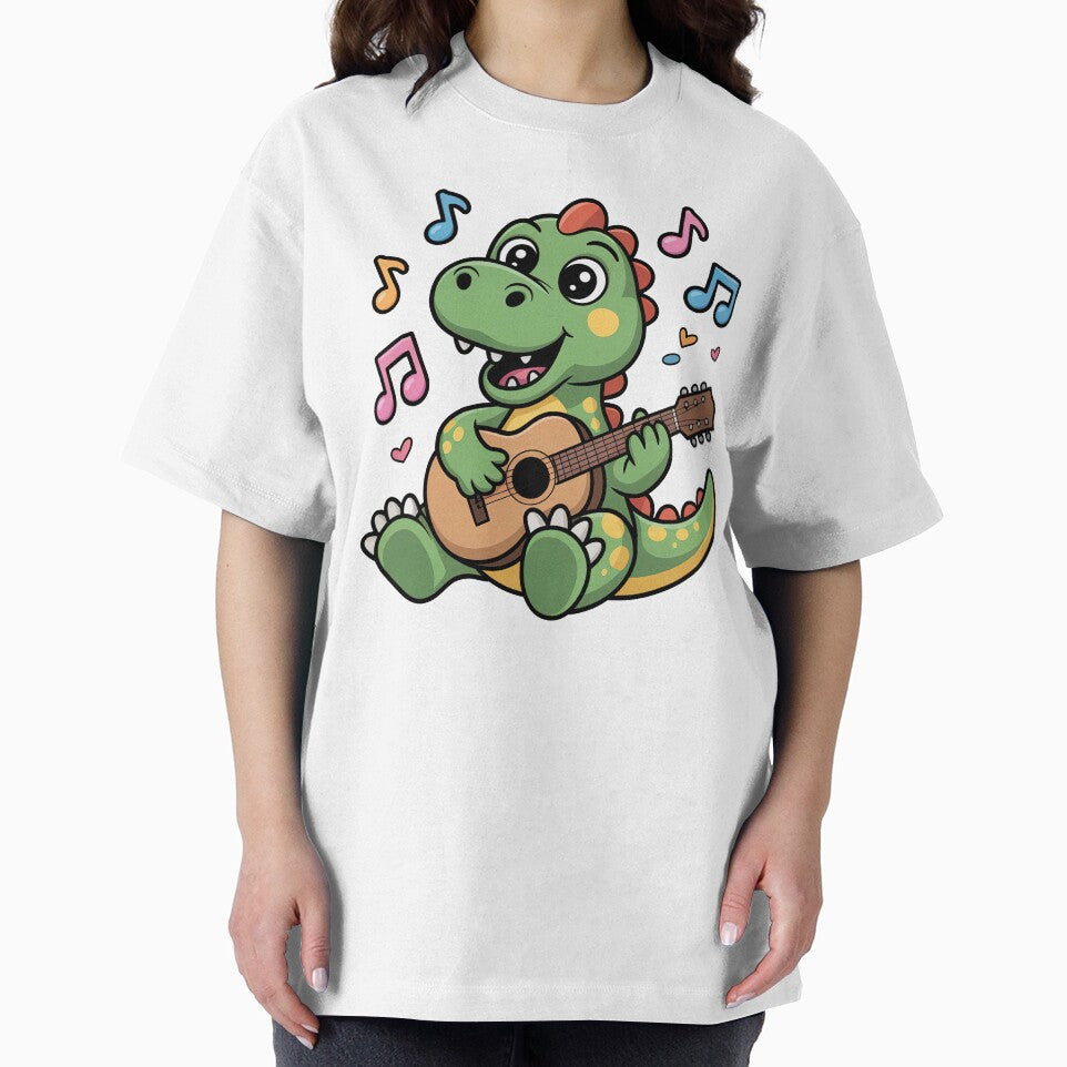 Cartoon Dinosaur, Cartoon Dinosaur Playing Guitar by graphic-genie