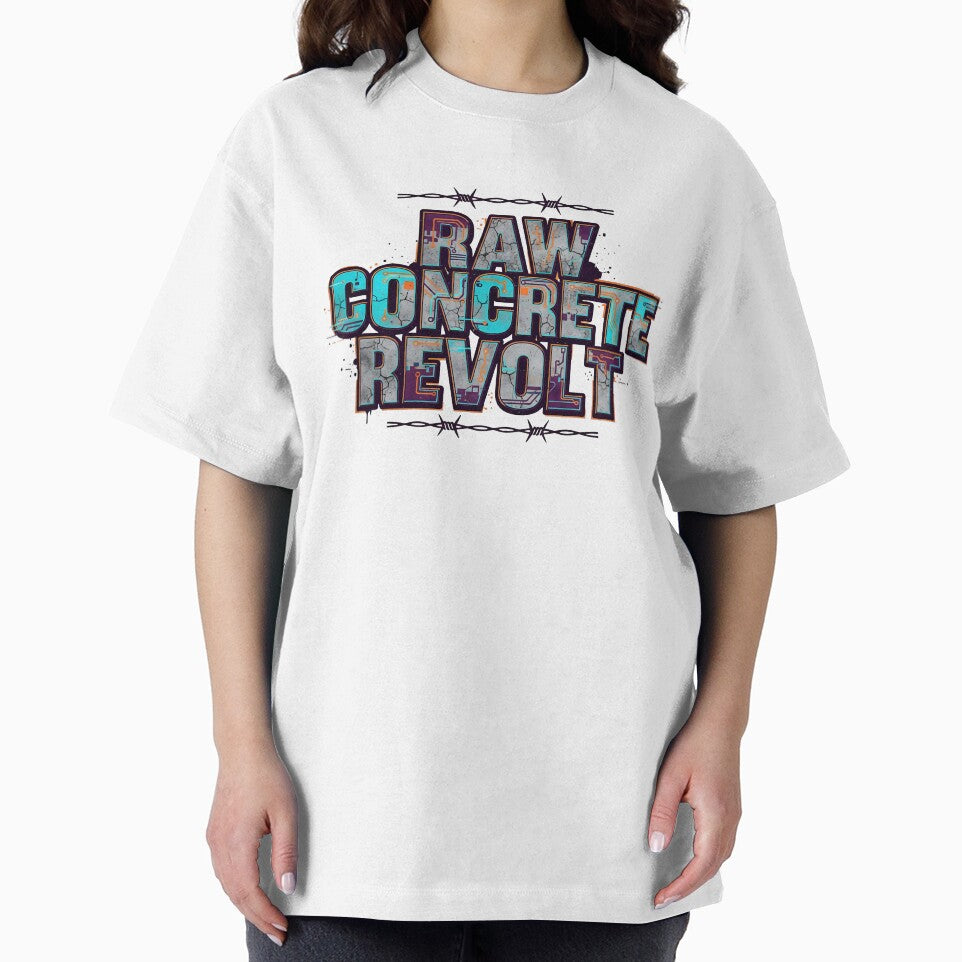 Raw Concrete Revolt Urban Graphic – Industrial Cyberpunk Streetwear Circuit Art by VibranPalette