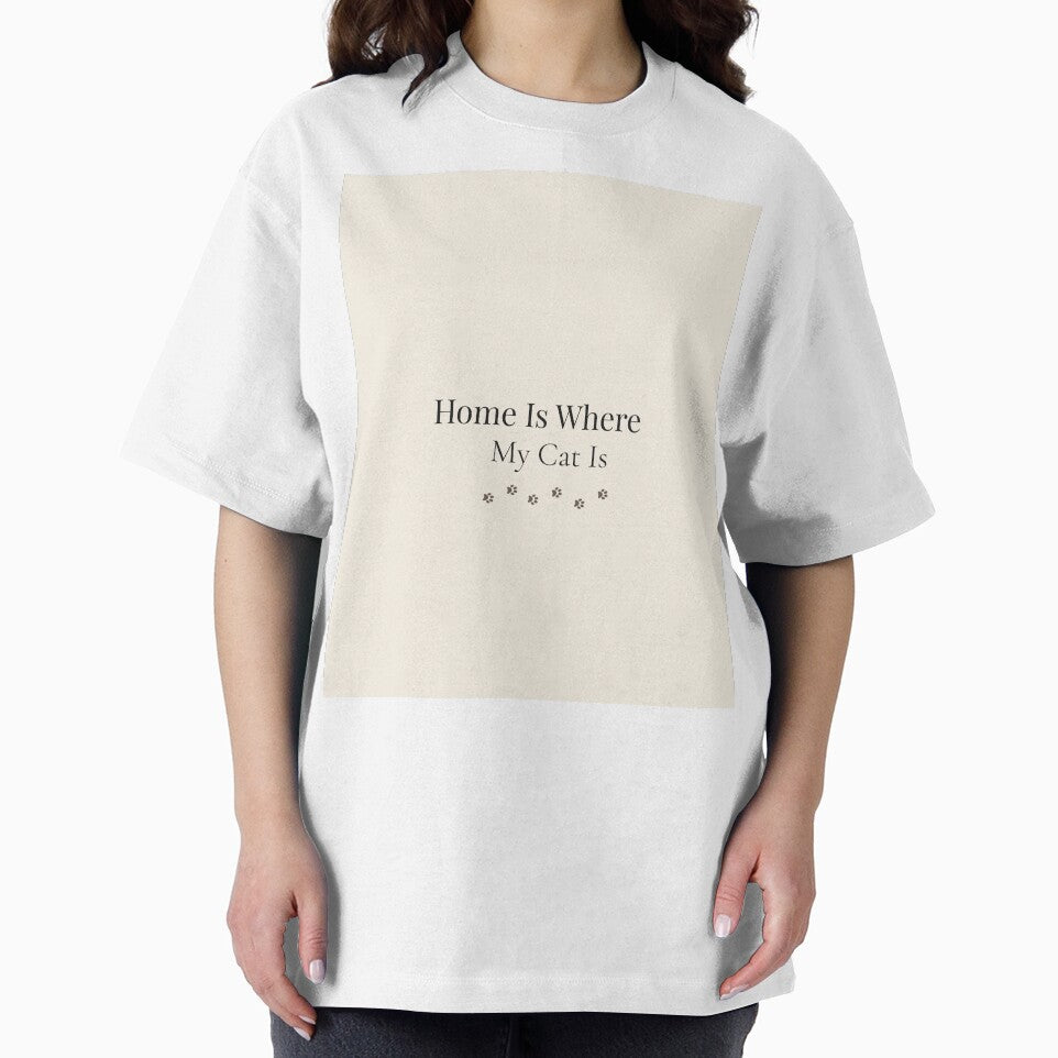 Home Is where My Cat Is - Cat lover Gift by LeniPrintworks