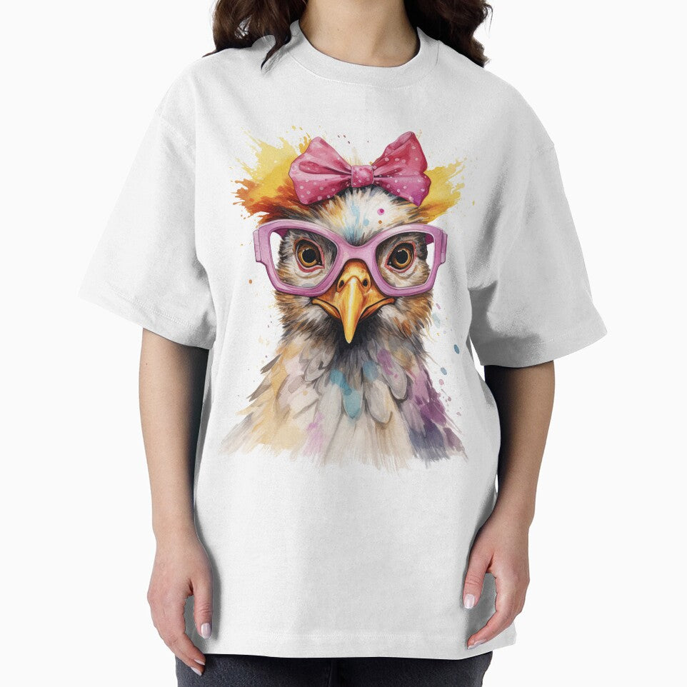 Funny Chicken with pink ribbon by vallass