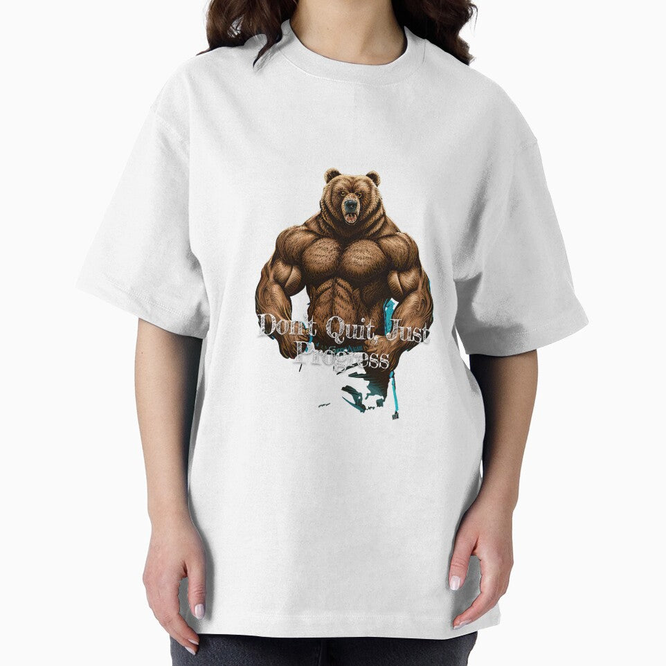 Don't Quit, Just Progress Bodybuilding Fitness Gym Workout Exercise Merch Print  Design by tengamerx