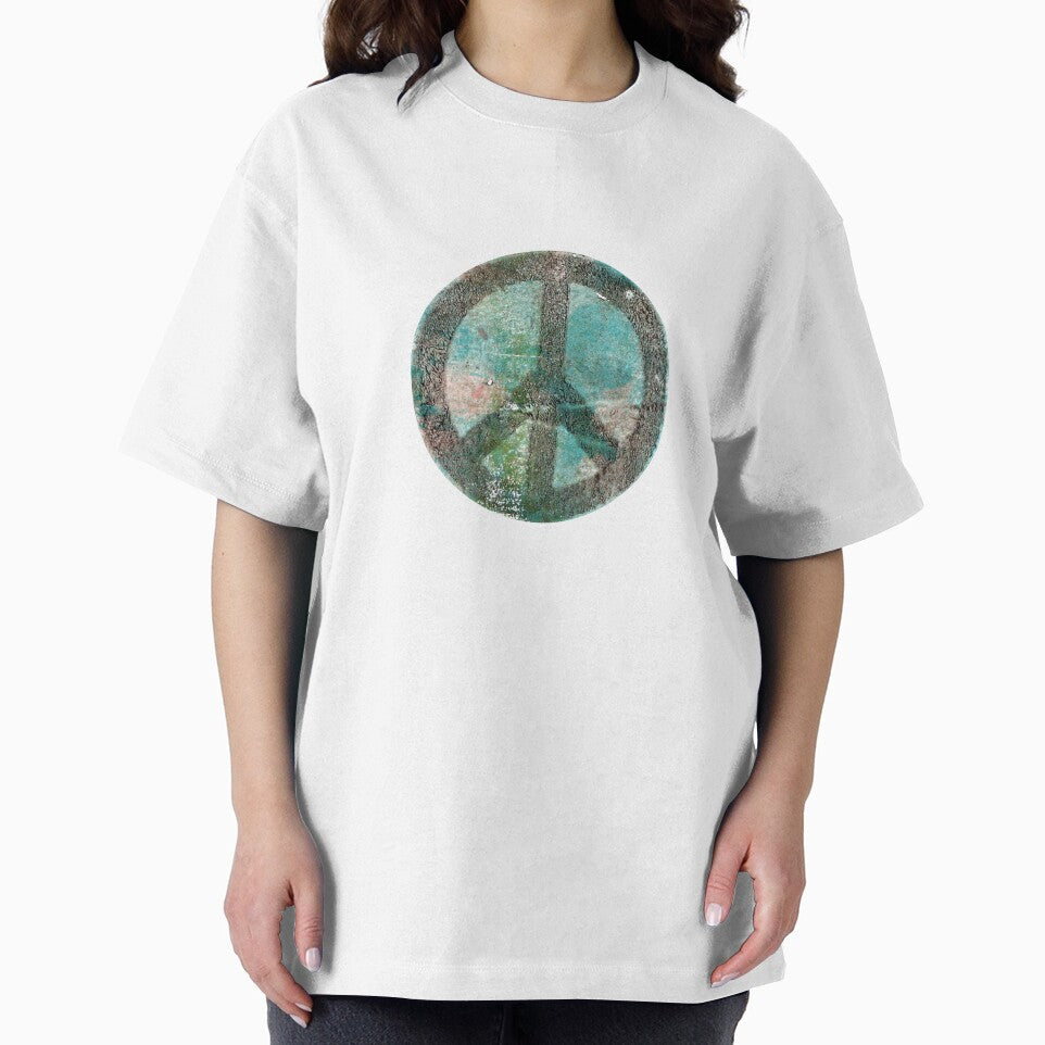 Peace Sign Tie Die Faded Art Print Painting by mondayvalov