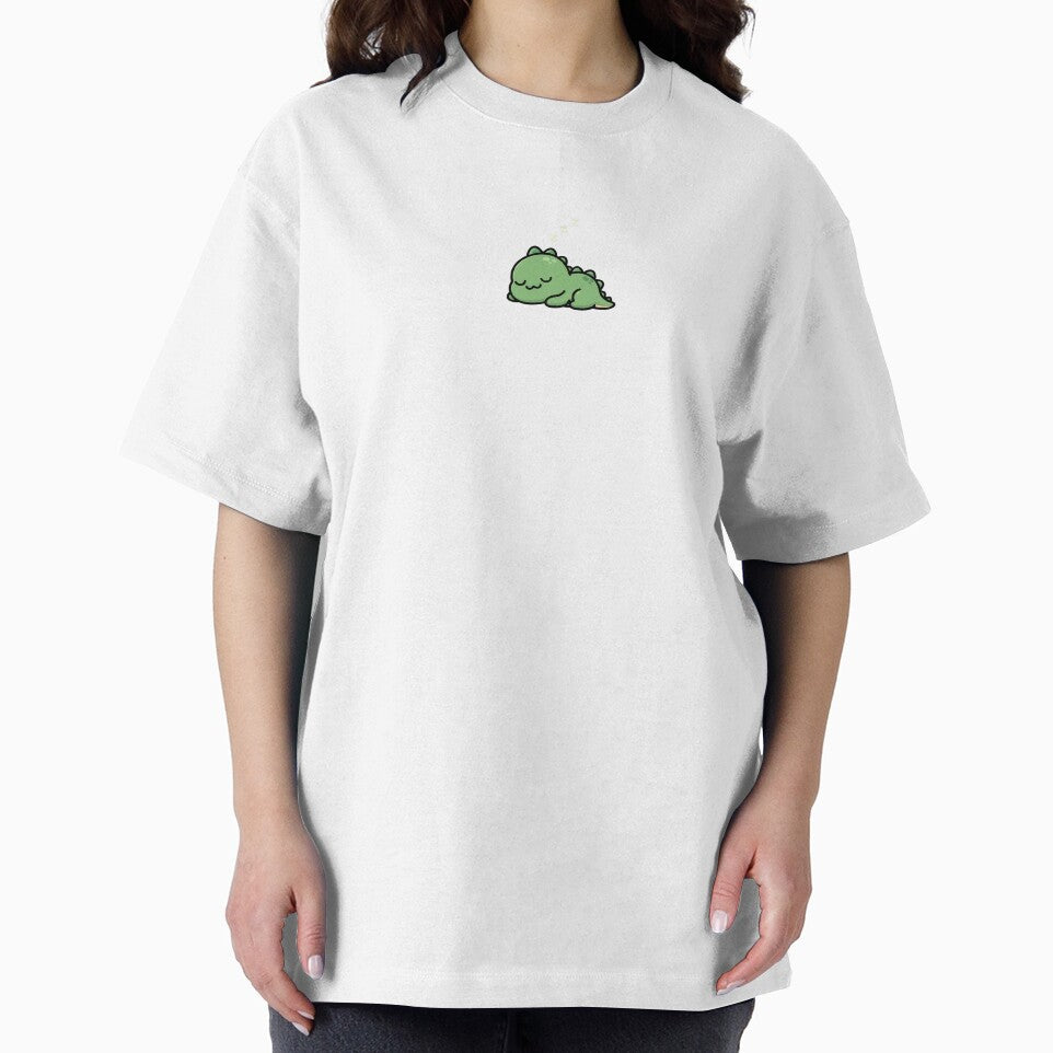 Cute Green Dinosaur Sleeping Kawaii by cliviny