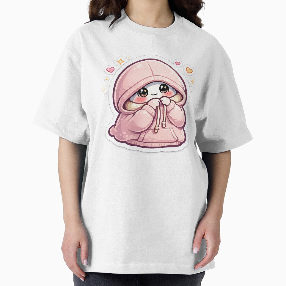 Cute Hoodie Ghost PNG, Kawaii Pink Aesthetic Ghost Sticker, Cozy Pastel Spooky Girl Design, Printable T Shirt Digital Download by AestheticLoveArt