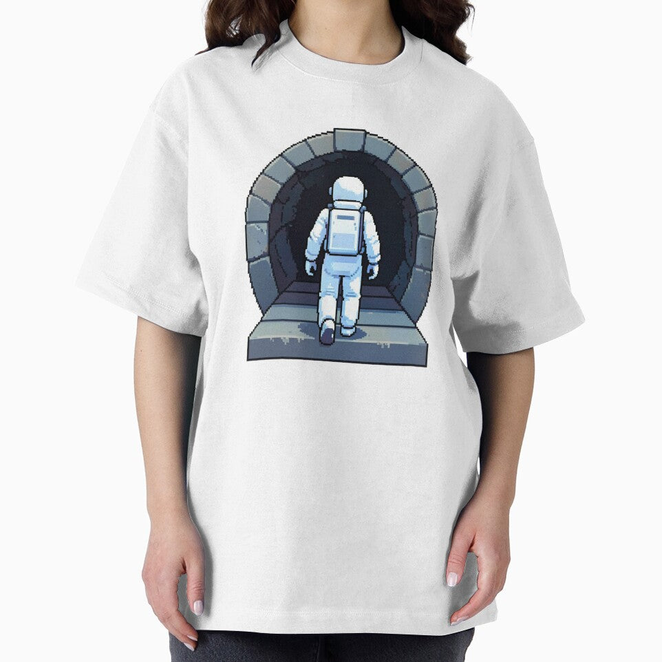 Pixel Art Astronaut Walking to Tunnel by Bloomkept