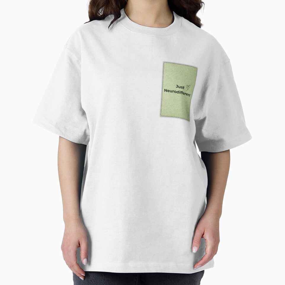 Sage Green - Just Neurodifferent - Neurodiversity Minimal Text Design by Here, Then