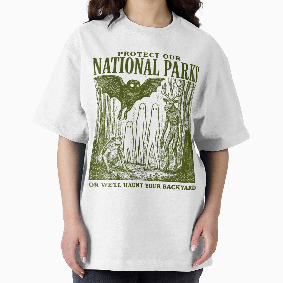 Protect Our National Parks  Funny Nature Ghost Protest by Ziad Amer