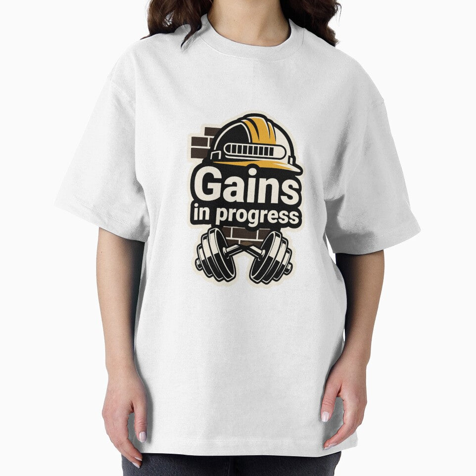 Gains In Progress Gym Sticker Fitness Motivation Workout Design by ArmoniaJustin
