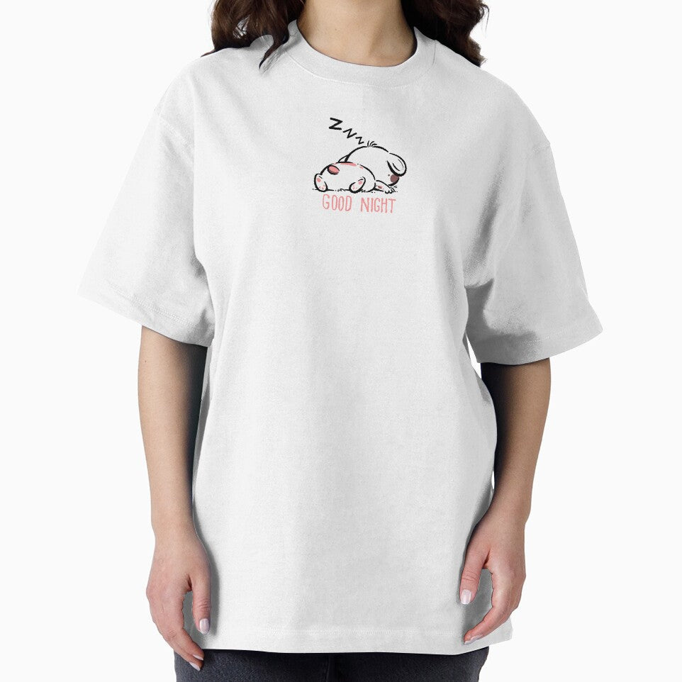 good night - cute cartoon chubby bunny rabbit by hayrpictures