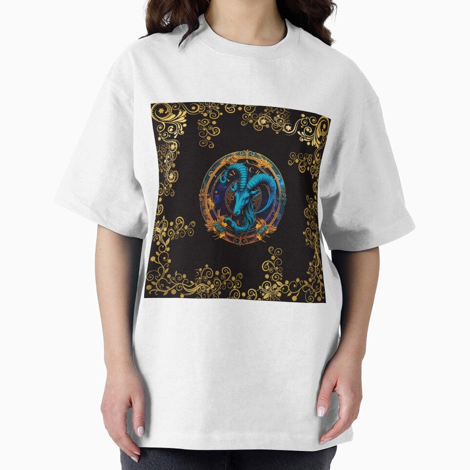 CAPRICORN ZODIAC SIGN ON BLACK AND WITHOUT FONT by ORIGENcreate