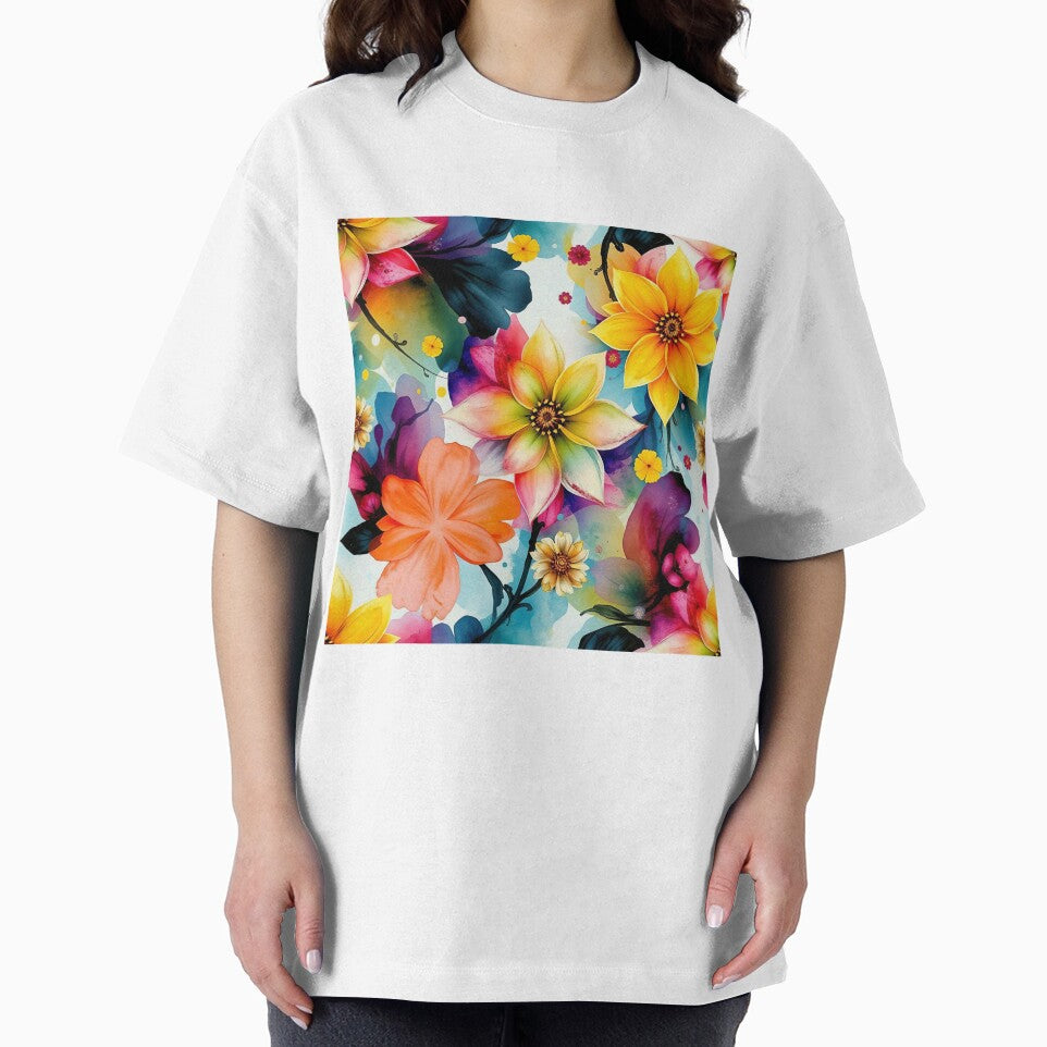 Vibrant Neon Floral Explosion Seamless Pattern for home decor,Warm Watercolor Floral design | T-Shirts and Phone Cases by TheGaliyaStudio