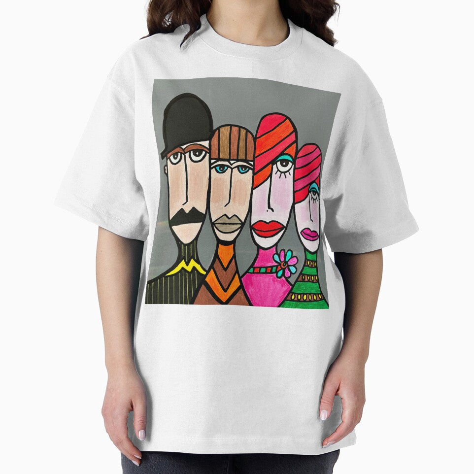 Colorful Pop Art Family – Original Art Design | Fun and Creative Gift by CathPainting